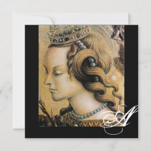 Invitation JEUNE PRINCESSE DOUCE FÊTE DES 16 ANS Monogramme