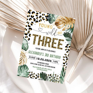 Invitation Jeune Sauvage et Trois Léopards de la Jungle 3ème 