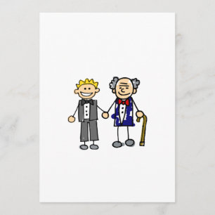 Invitation Jeune vieil Mariage gay