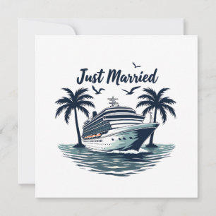Invitation Jeunes mariés Croisière Été Mariage Mari Femme