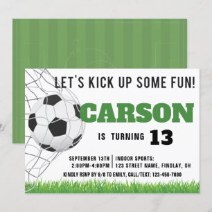 Invitation Jeux d'Anniversaire de football américain moderne