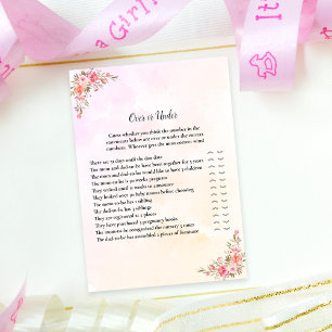 Invitation Jeux de baby shower éléphant Bébé Plus ou Moins