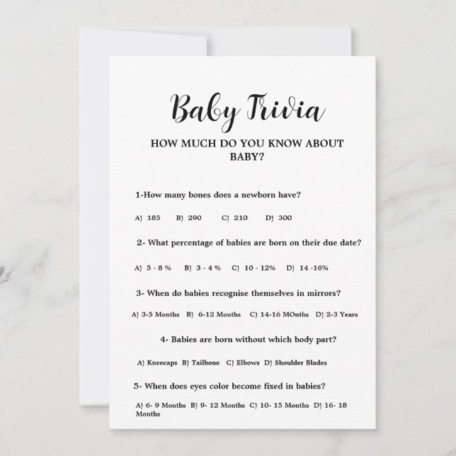 Invitation Jeux de Baby shower minimal pour bébés moderne Car (Devant)