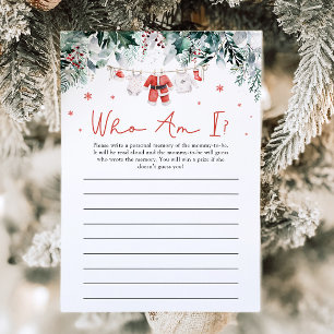 Invitation Jeux de Baby Shower « Qui suis-je ? » avec le Père