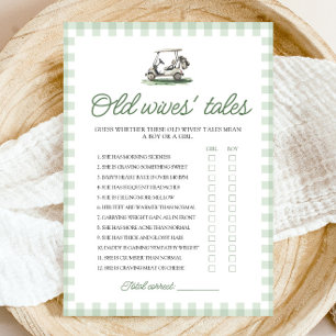 Invitation Jeux de Baby Shower : Vieilles Histoires de Golf V