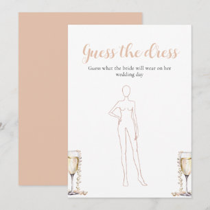 Invitation Jeux de devinette de robe de mariée Prosecco Perle