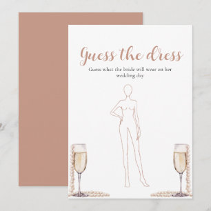 Invitation Jeux de devinette de robe de mariée Prosecco Perle