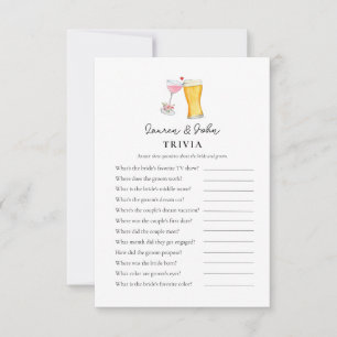 Invitation Jeux de quiz de douche de couple Bubbles and Brew