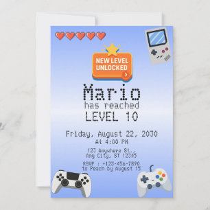 Invitation Jeux vidéo
