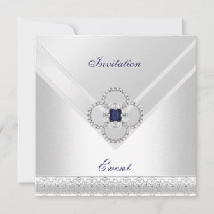 Invitation Jewel d'Occasion Bleue