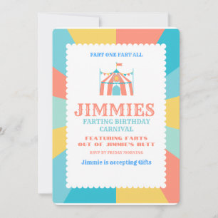 Invitation Jimmies Farting Carnaval