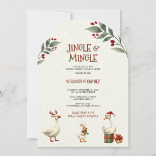 Invitation Jingle de Noël de l'oie d'hiver