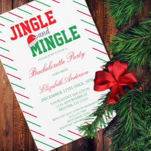 Invitation Jingle et Mingle Christmas Bachelorette Party