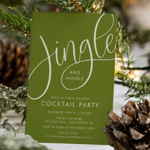 Invitation Jingle et Mingle Holiday Cocktail Party