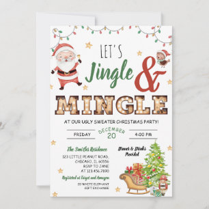 Invitation Jingle et Mingle Ugly Sweat Party