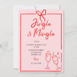 Invitation Jingle et Mingle Whimsical Christmas Party