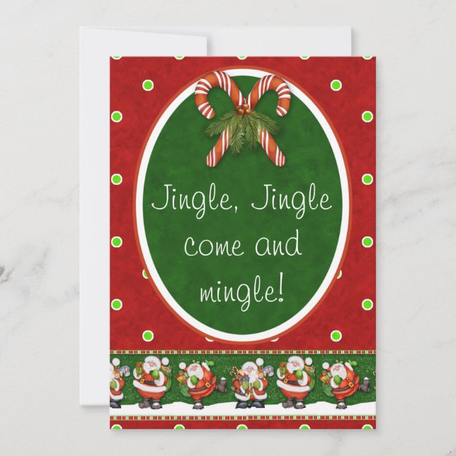 Invitation Jingle, Jingle, venez vous mêler !Fête de Noël (Devant)