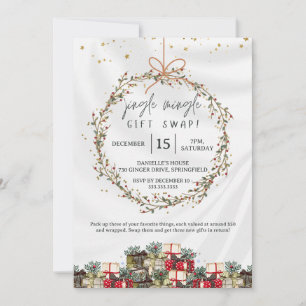 Invitation Jingle Mingle Échange de cadeaux Noël