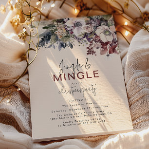 Invitation Jingle & Mingle Fête Florale d'Hiver de Noël