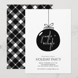 Invitation Jingle & Mingle moderne Noël Ornament