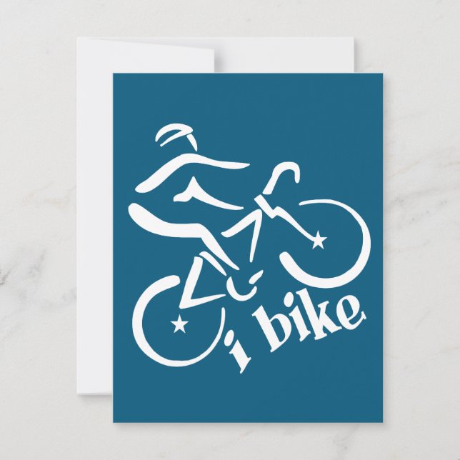 Invitation J'invite VÉLO, personnaliser (Devant)