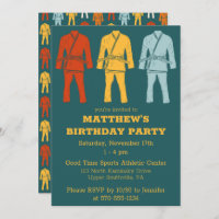 Jiu Jitsu Gi Graphisme Turquoise Garçons Anniversa