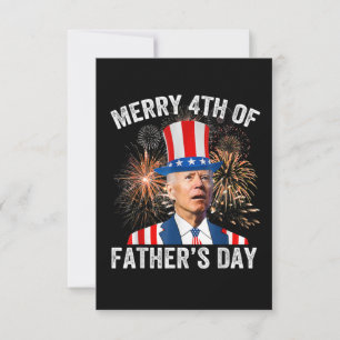 Invitation Joe Biden Joyeux 4ème De Fête des pères Drôle 4ème