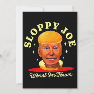 Invitation Joe Biden Sloppy Anti Président 