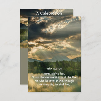 Invitation John 11 Scripture Celebration of Life Service