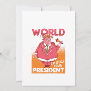 Invitation Joie au Monde Trump Père Noël Nouvel An Christ
