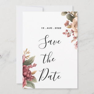 Invitation Joie de Bourgogne : Élégant motif de vigne florale