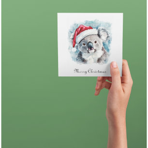 Invitation Joie de Noël australienne, ours koala personnalisé