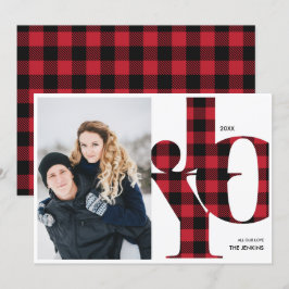 Invitation Joie | Red Buffalo Plaid Photo Holiday