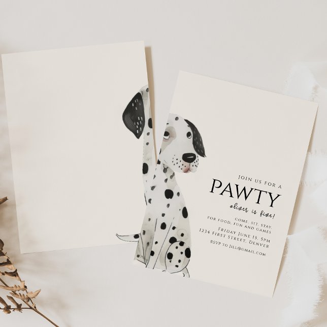Invitation Joignez-vous à nous pour un Pawty Dalmatian Dog Th (Créateur téléchargé)