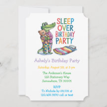 Joli Alligator Dormir pendant la fête d'anniversai