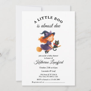 Invitation Joli ange en route Baby Shower Halloween
