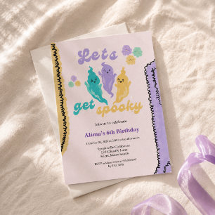 Invitation Joli Anniversaire Halloween Coloré Faisons Peur