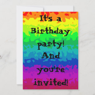 Invitation Joli arc-en-ciel abstrait 5x7 toute occasion