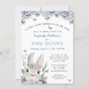 Invitation Joli Baby shower Bois Bois Bois Bunny