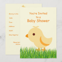 Joli Baby shower de poussins pour bébé jaune
