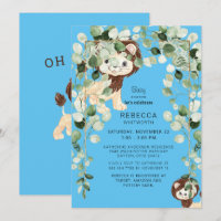 Joli Baby shower Lion Folio Bleu En Personne
