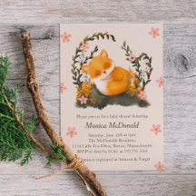 Joli Baby shower Petit Fox verdoyant