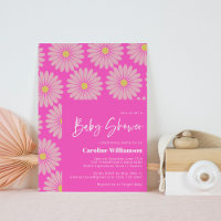 Joli Baby shower rose fleur scandinave rétro