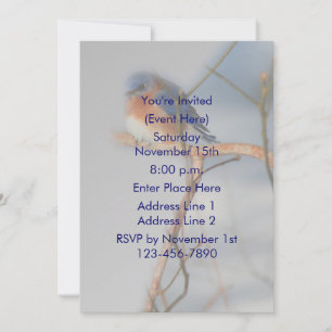 Invitation Joli Bluebird Nature Party