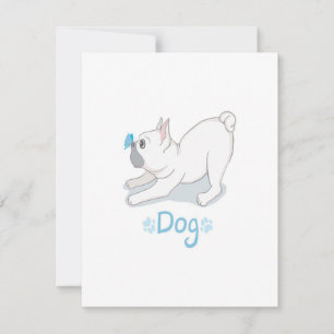 Invitation Joli Bouledogue Français Avec Papillon