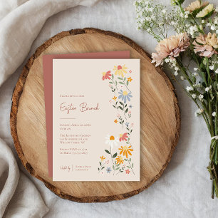 Invitation Joli Brunch de Pâques Floral Printemps
