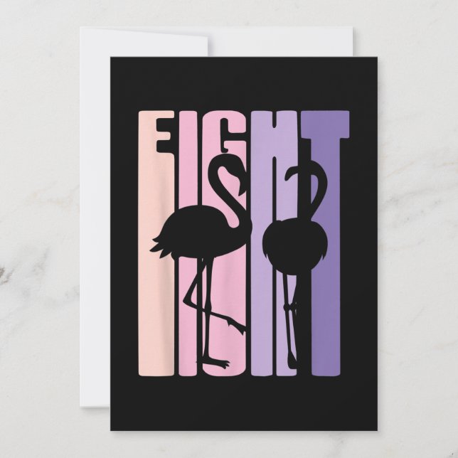 Invitation Joli Cadeau d'anniversaire 8 ans Je Flamant Rose J (Devant)