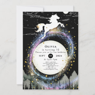 Invitation Joli Cheval coloré Anniversaire