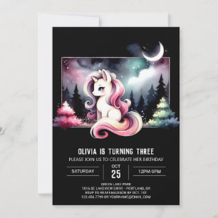 Invitation Joli Cheval Magique Anniversaire