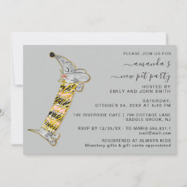 Invitation Joli chien doux nouveau animal de compagnie fête m